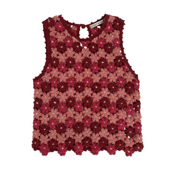 NWT Alice + Olivia Reva Flower Tank (Crochet) - Picture 14 of 16